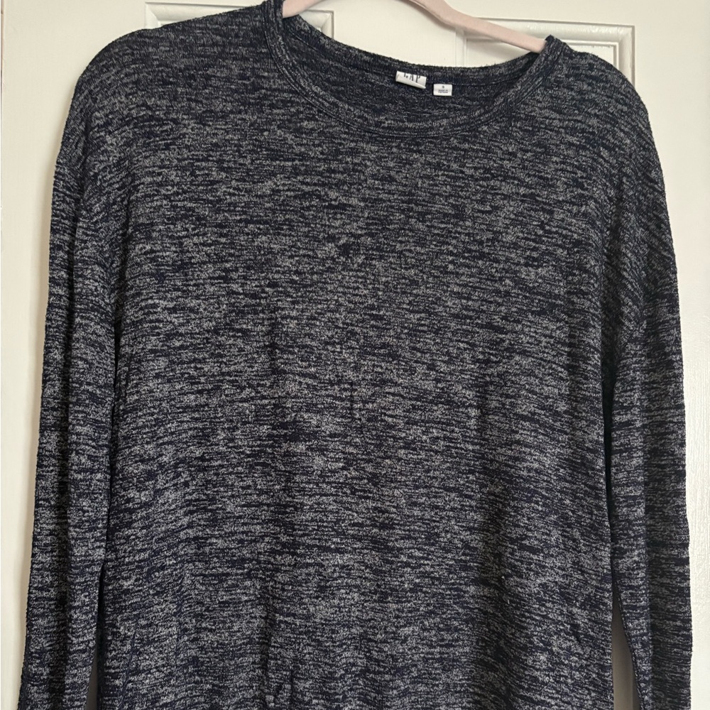 GAP Heathered Blue Knit Top